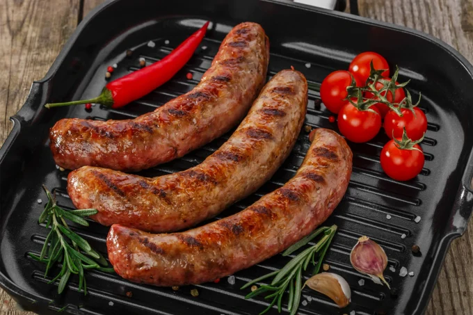 Meat products grilled sausage